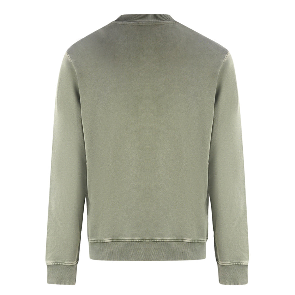 Lyle Scott Washed Mock Neck Green Sweater