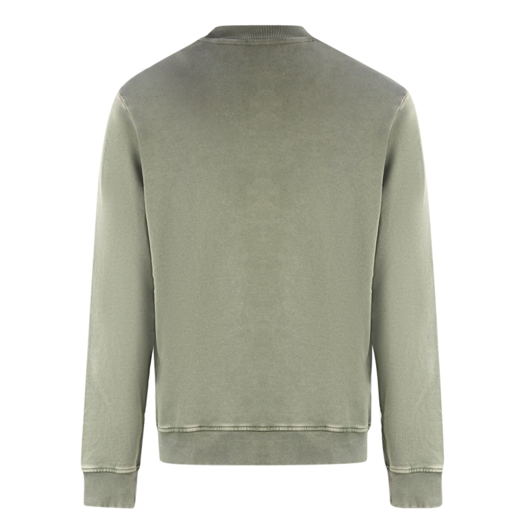 Lyle Scott Washed Mock Neck Green Sweater