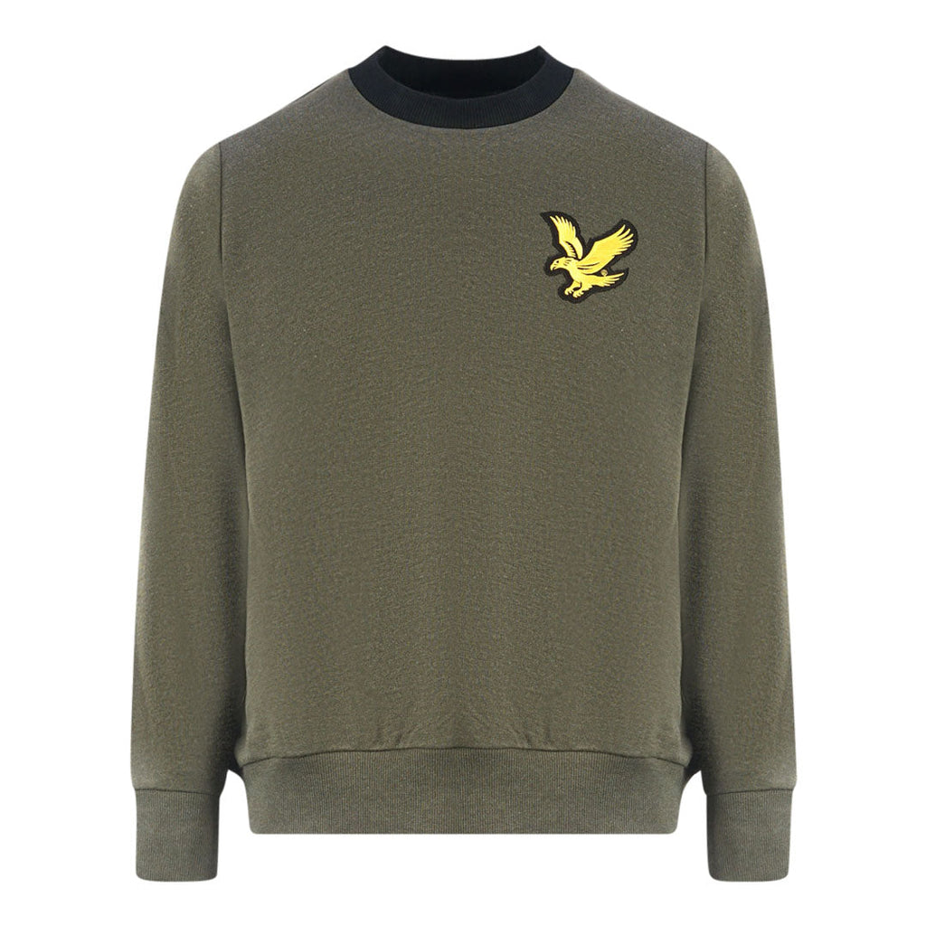 Lyle Scott Large Eagle Logo Green Sweater