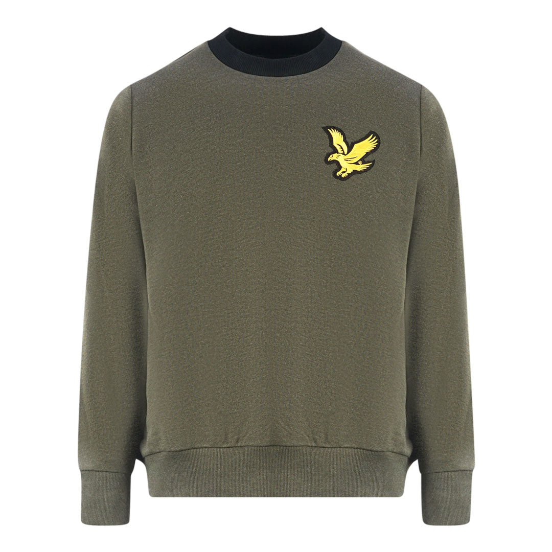 Lyle Scott Large Eagle Logo Green Sweater