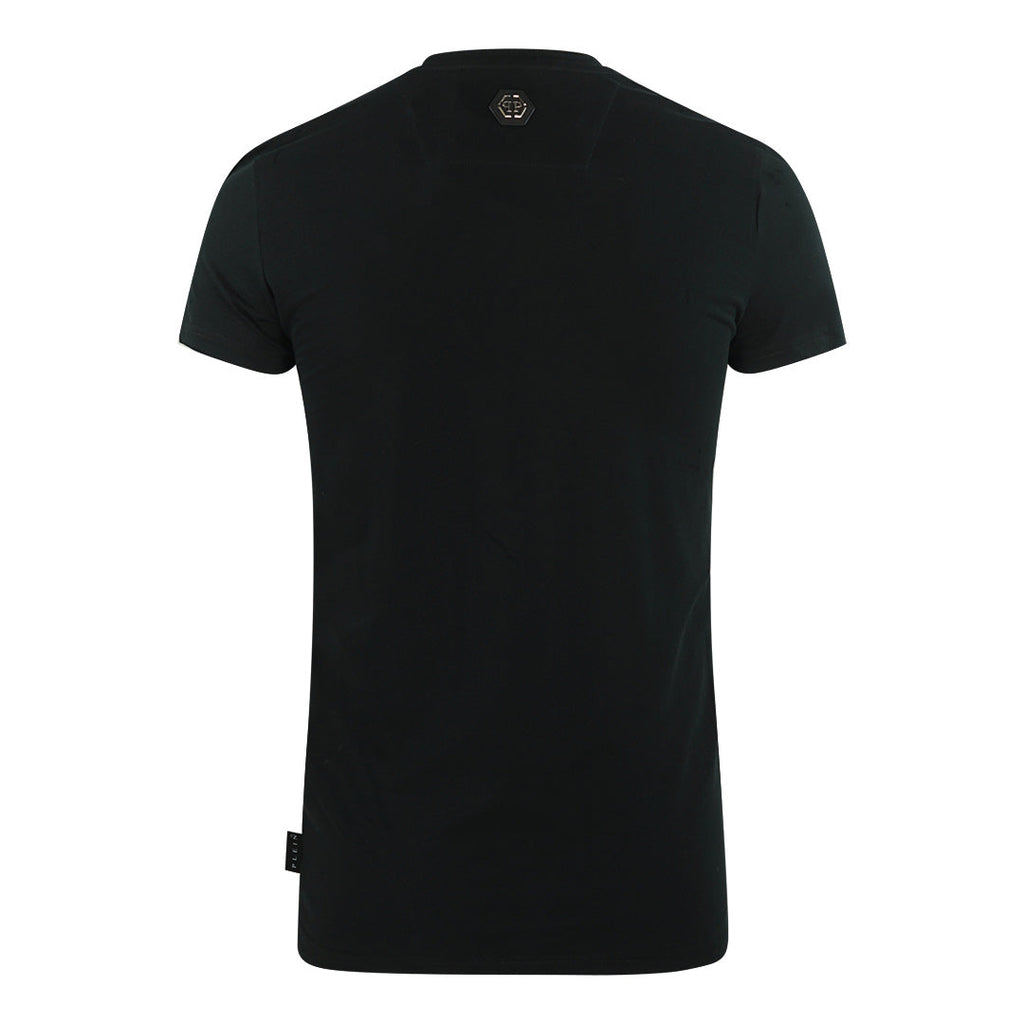 Philipp Plein Large Multi Colour Skull Black T Shirt