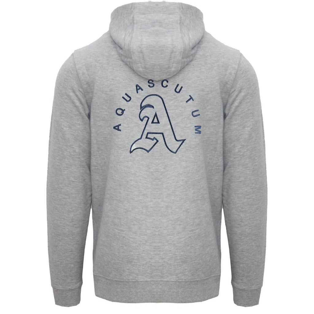 Aquascutum Monotone Aldis Emblem Logo Grey Hoodie