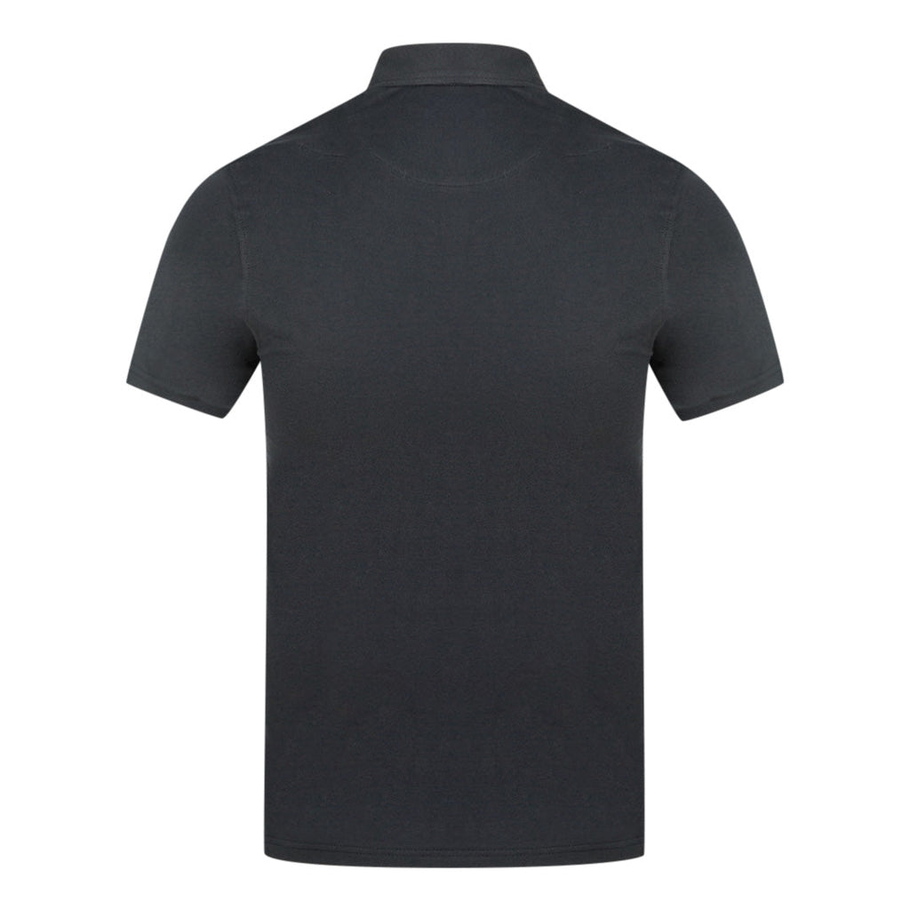 Aquascutum Aldis Crest Chest Logo Black Polo Shirt