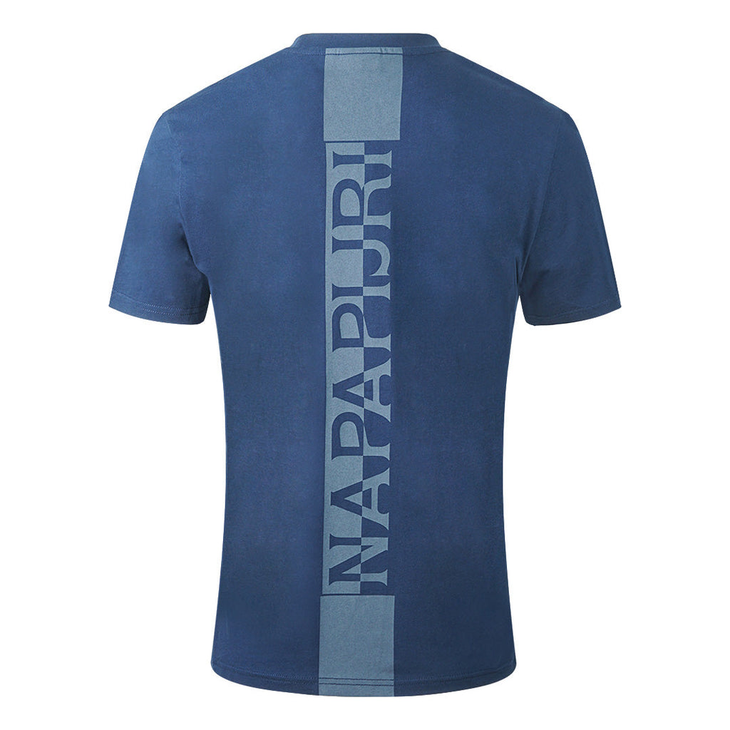 Napapijri S Surf Ss Logo Medieval Blue T Shirt - Nova Clothing