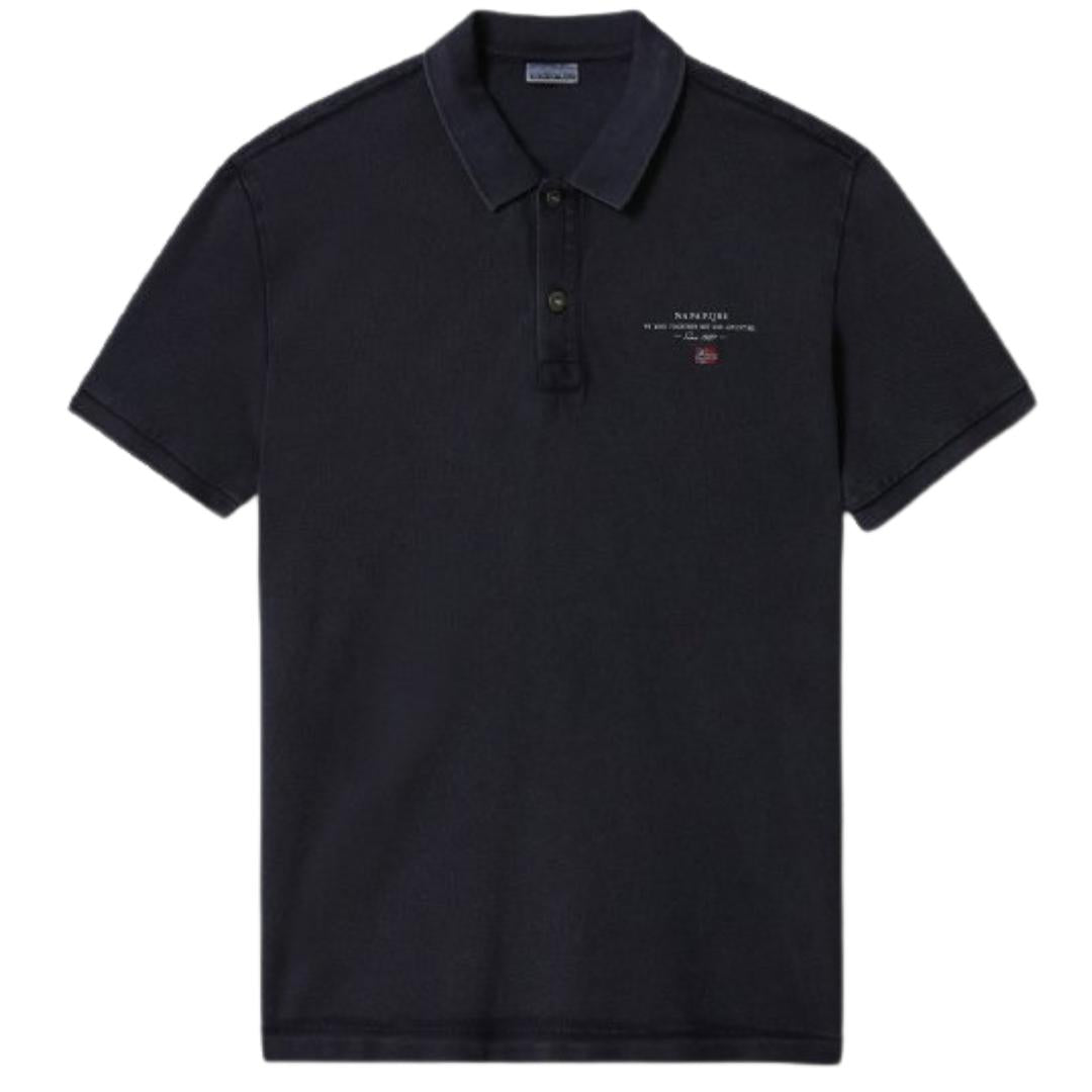 Napapijri Elbas 4 Logo Navy Blue Polo Shirt - Nova Clothing