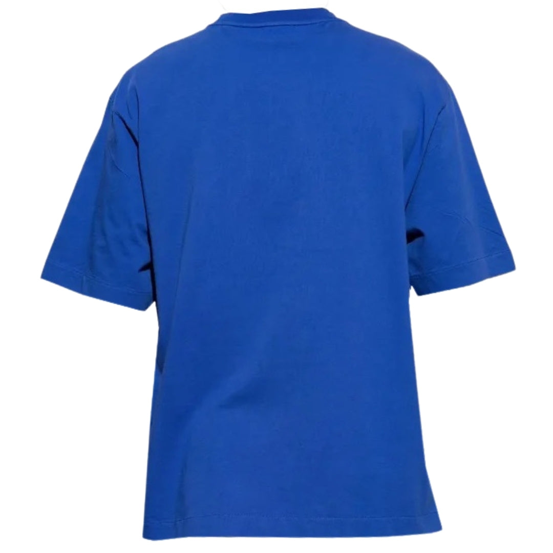 Off White Off Stamp Logo Skate Fit Dark Blue T Shirt