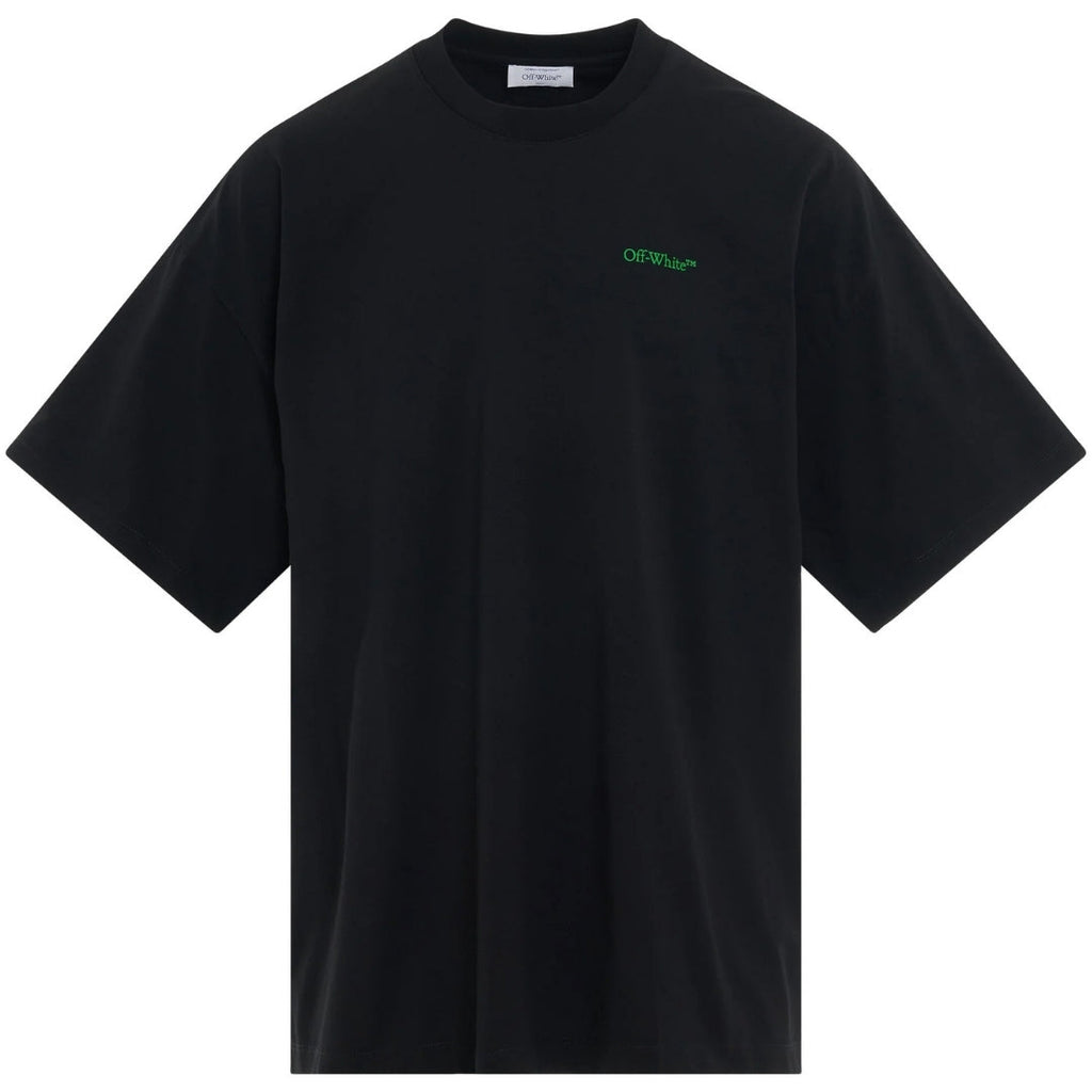 Off-White Moon Tab Oversized Fit Black T-Shirt OMAA161F23JER0051050