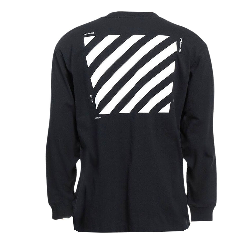 Off White Diag Skate Pocket Long Sleeve Black T Shirt
