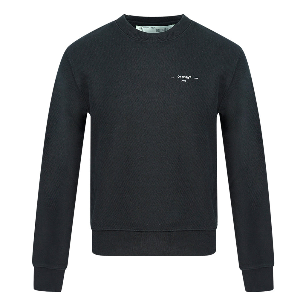 Off White Off White Logo Black Oversized Sweatshirt OMBA025E19D25019 1001