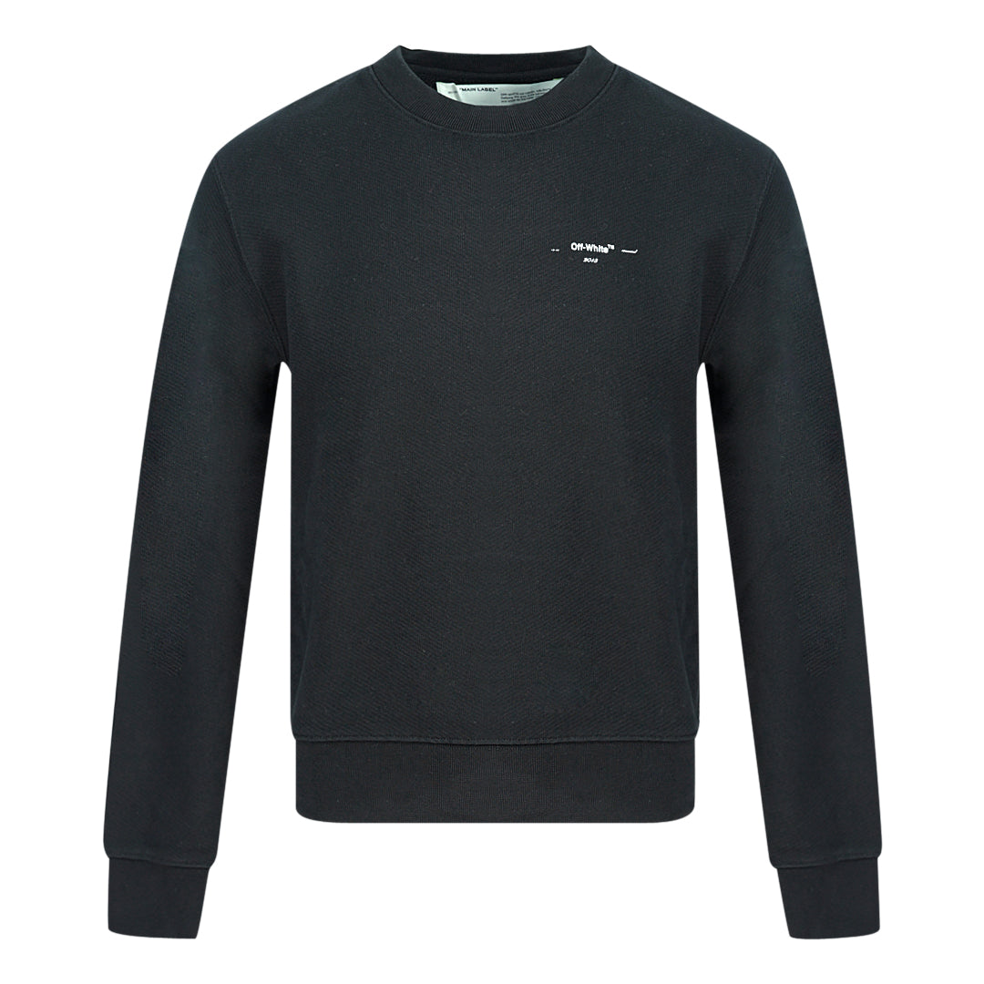 Off White Off White Logo Black Oversized Sweatshirt OMBA025E19D25019 1001