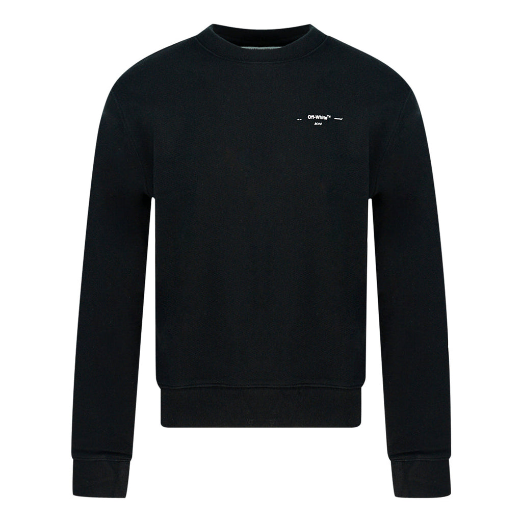 Off White Logo Black Slim Sweatshirt OMBA025R20D25017 1001