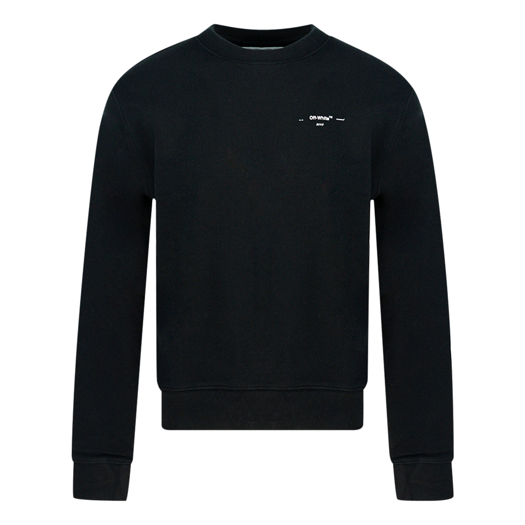 Off White Logo Black Slim Sweatshirt OMBA025R20D25017 1001