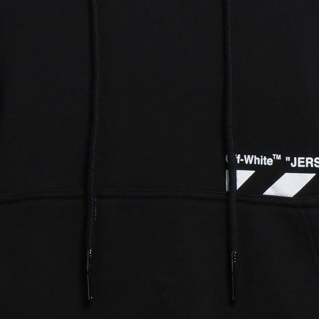 Off White Pocket Skate Logo Black Hoodie Ombb0085C99Fle0051001