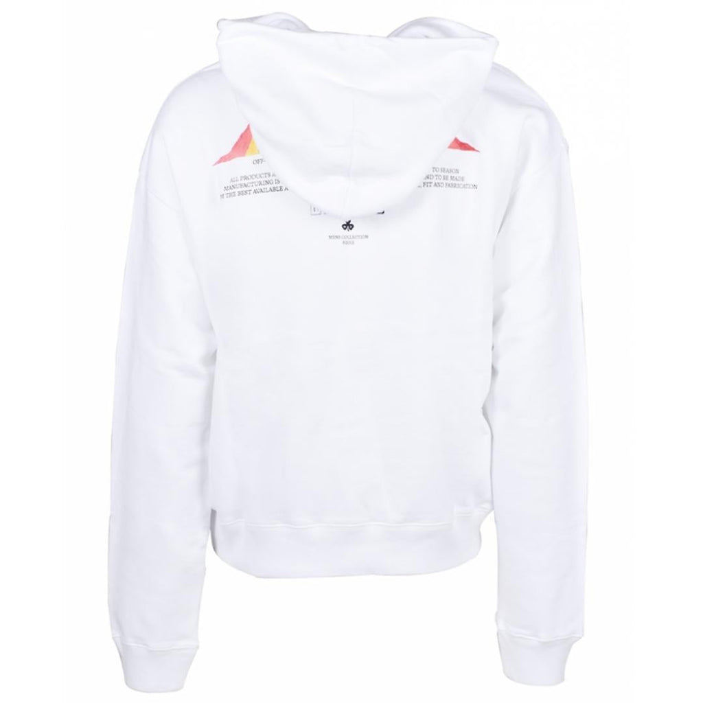 Off-White Graffiti Paint Logo White Hoodie OMBB037R21FLE006 0125