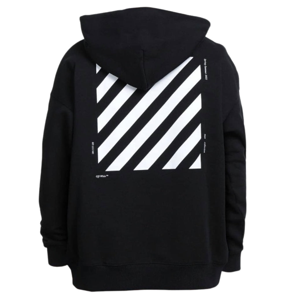 Off White Diag Square Skate Black Hoodie OMBB085S22FLE013 1001