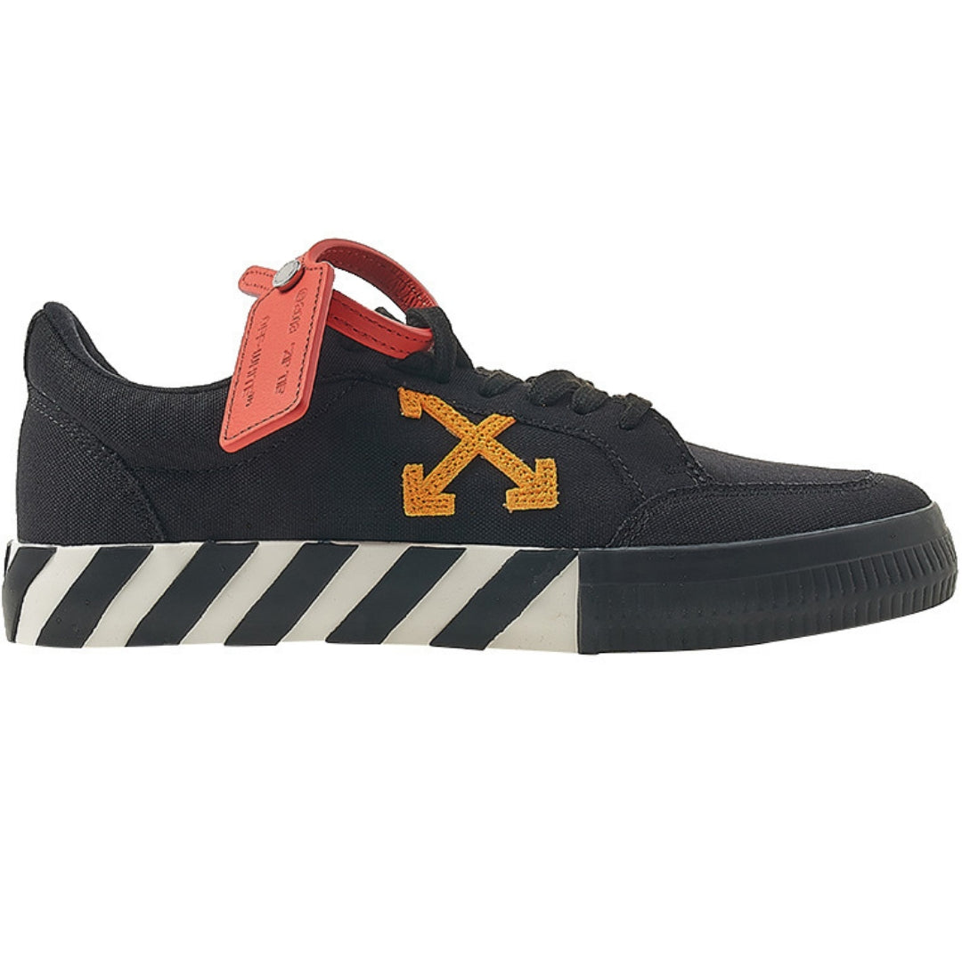 Off White Vulc Low Orange Design Black Sneakers