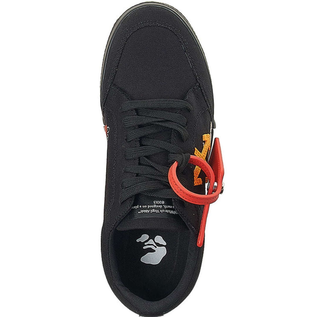 Off White Vulc Low Orange Design Black Sneakers