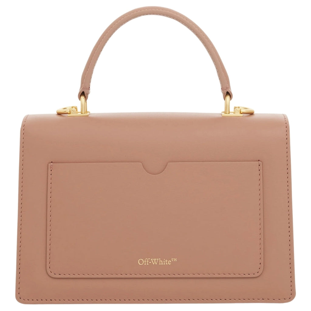 Off White Jitney 1 4 Top Handle Nude Bag