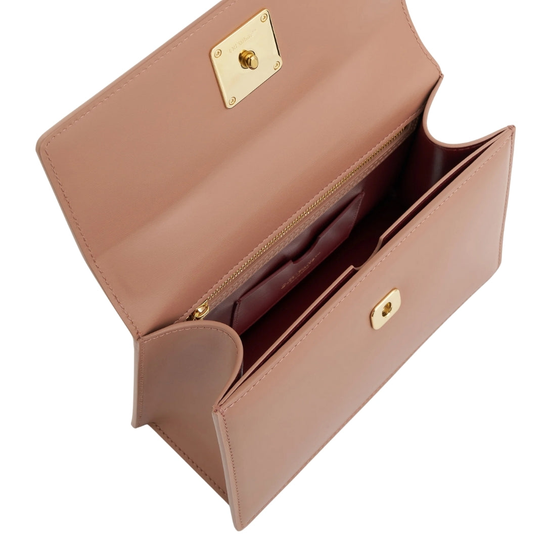 Off White Jitney 1 4 Top Handle Nude Bag