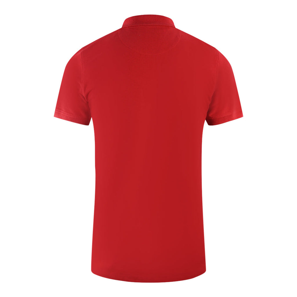 Aquascutum Branded Sleeve Red Polo Shirt