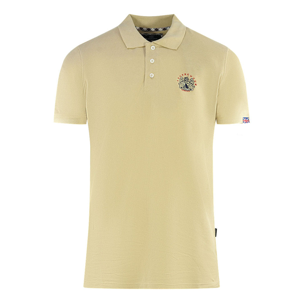 Aquascutum London Crest Beige Polo Shirt