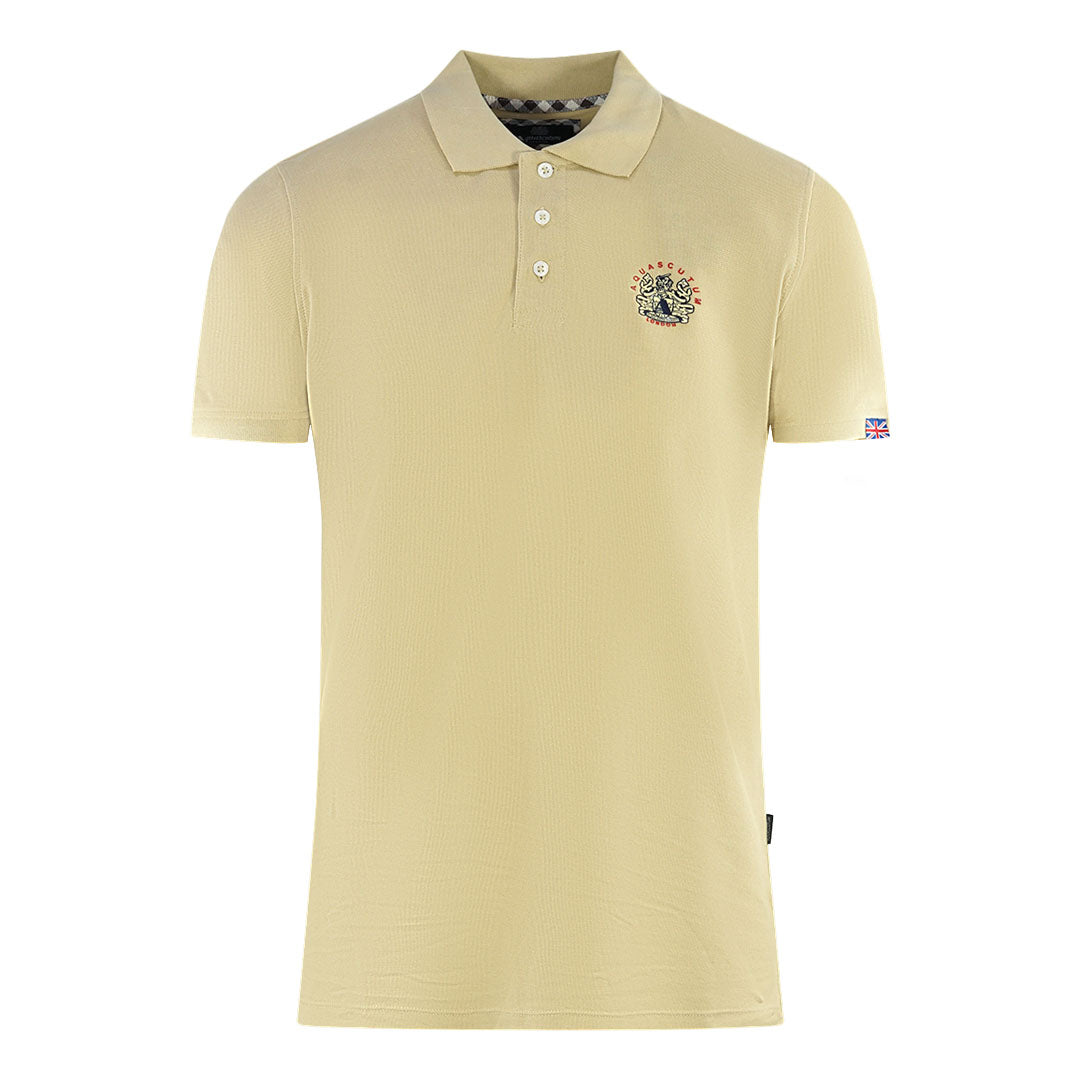 Aquascutum London Crest Beige Polo Shirt
