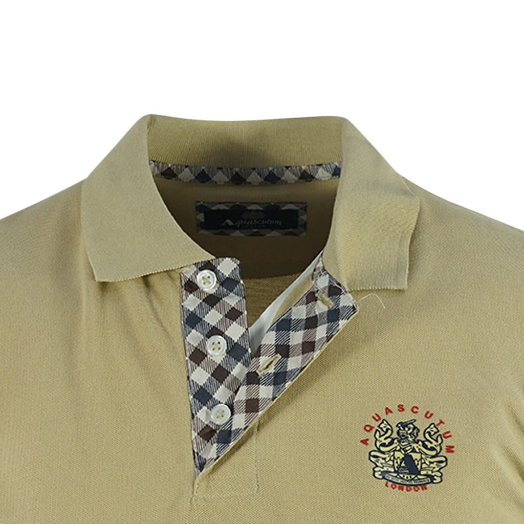 Aquascutum London Crest Beige Polo Shirt