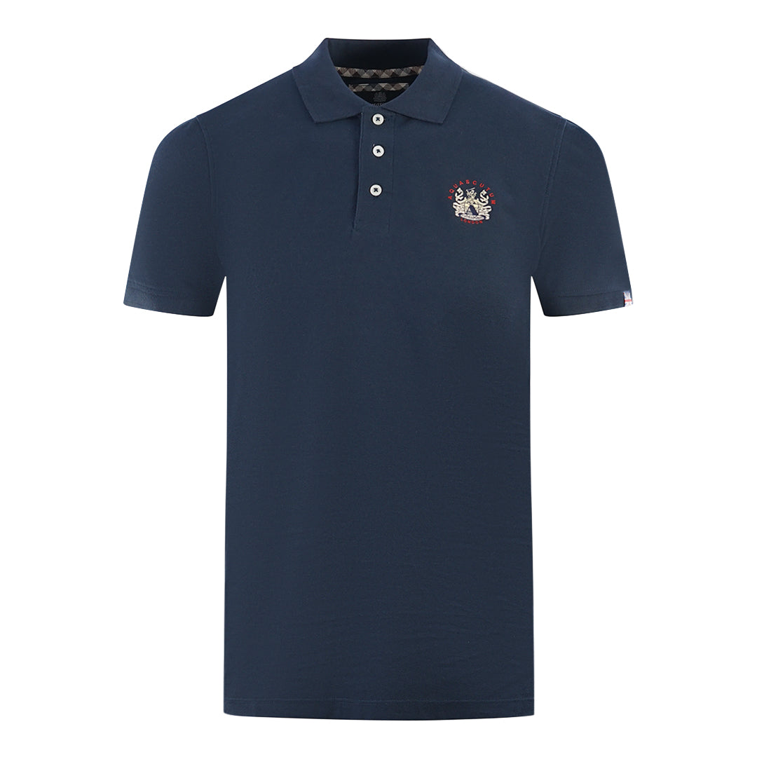 Aquascutum London Crest Navy Blue Polo Shirt