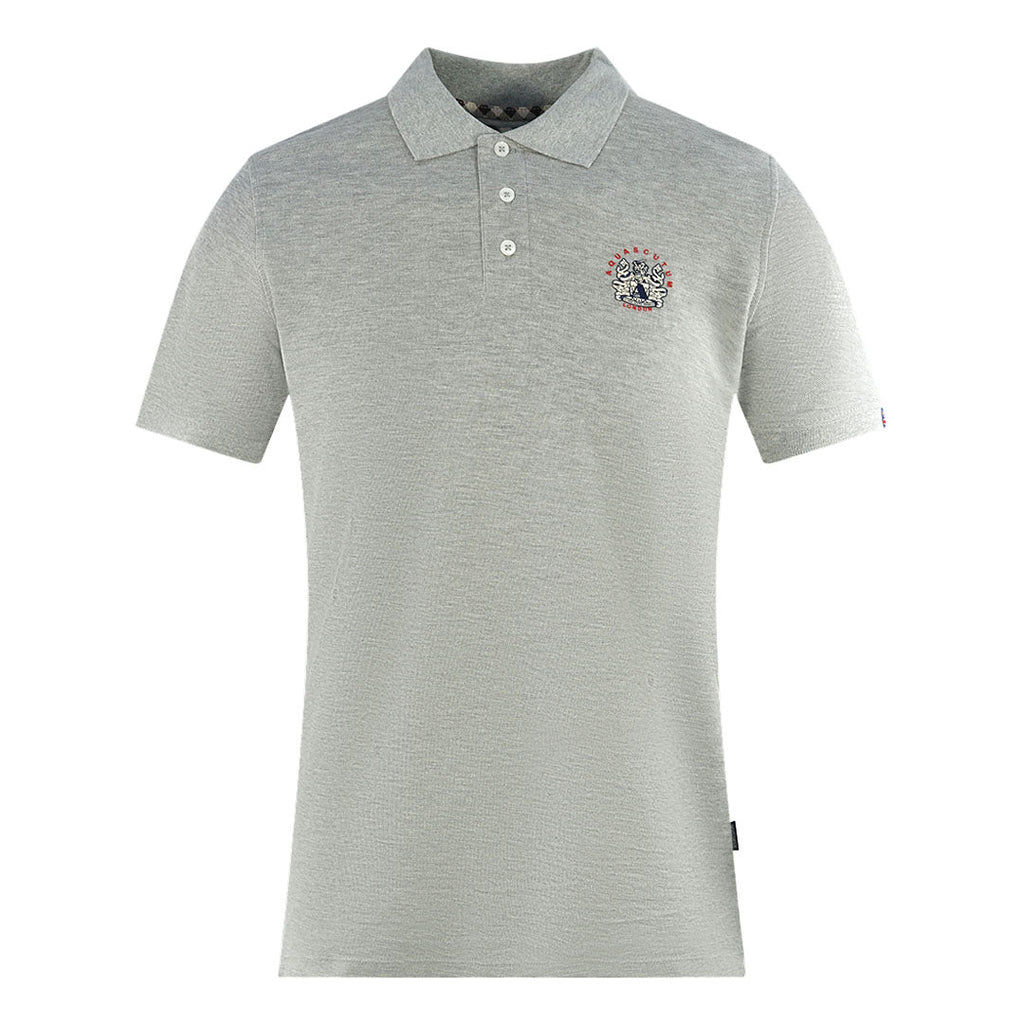 Aquascutum London Crest Grey Polo Shirt