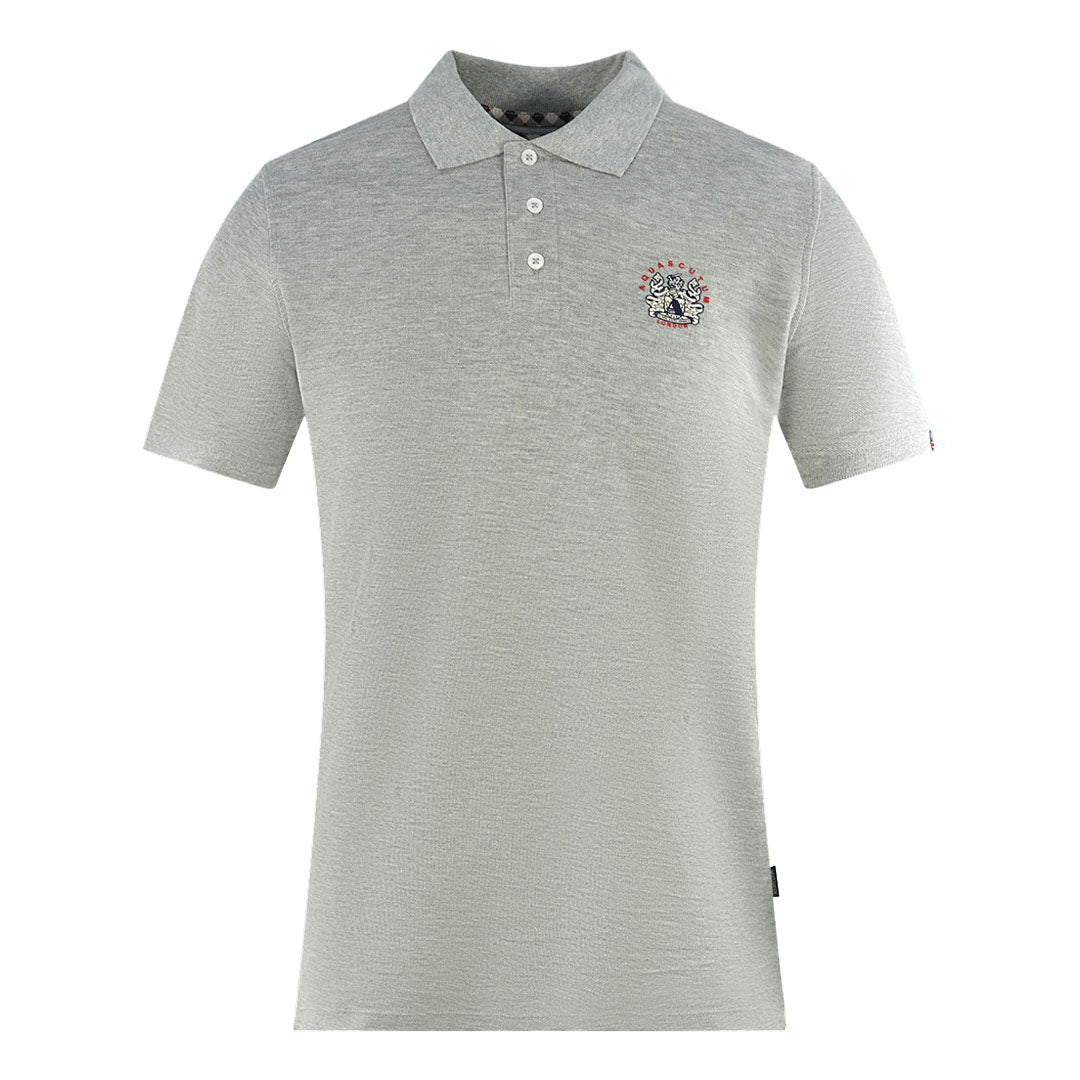 Aquascutum London Crest Grey Polo Shirt