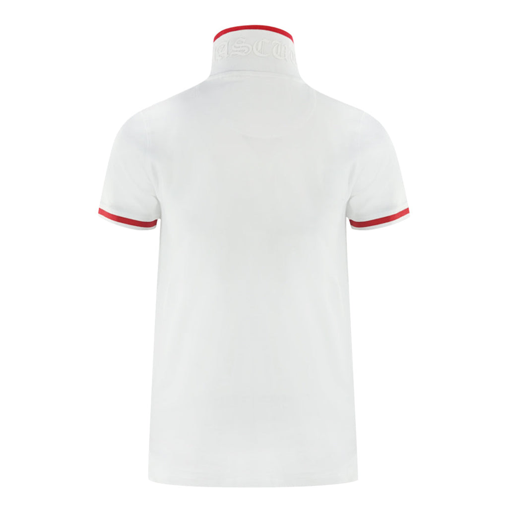 Aquascutum Aq 1851 Embroidered Tipped White Polo Shirt