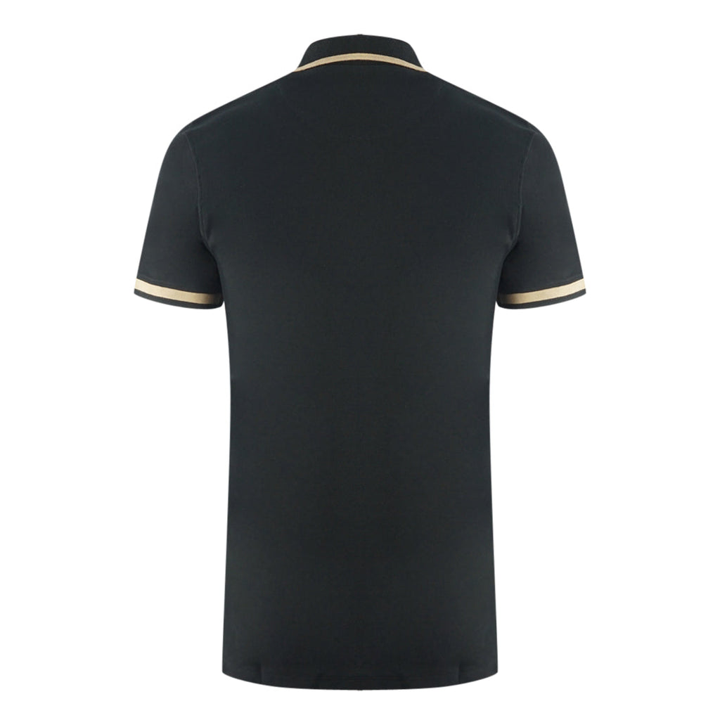 Aquascutum Tipped Aldis Black Polo Shirt
