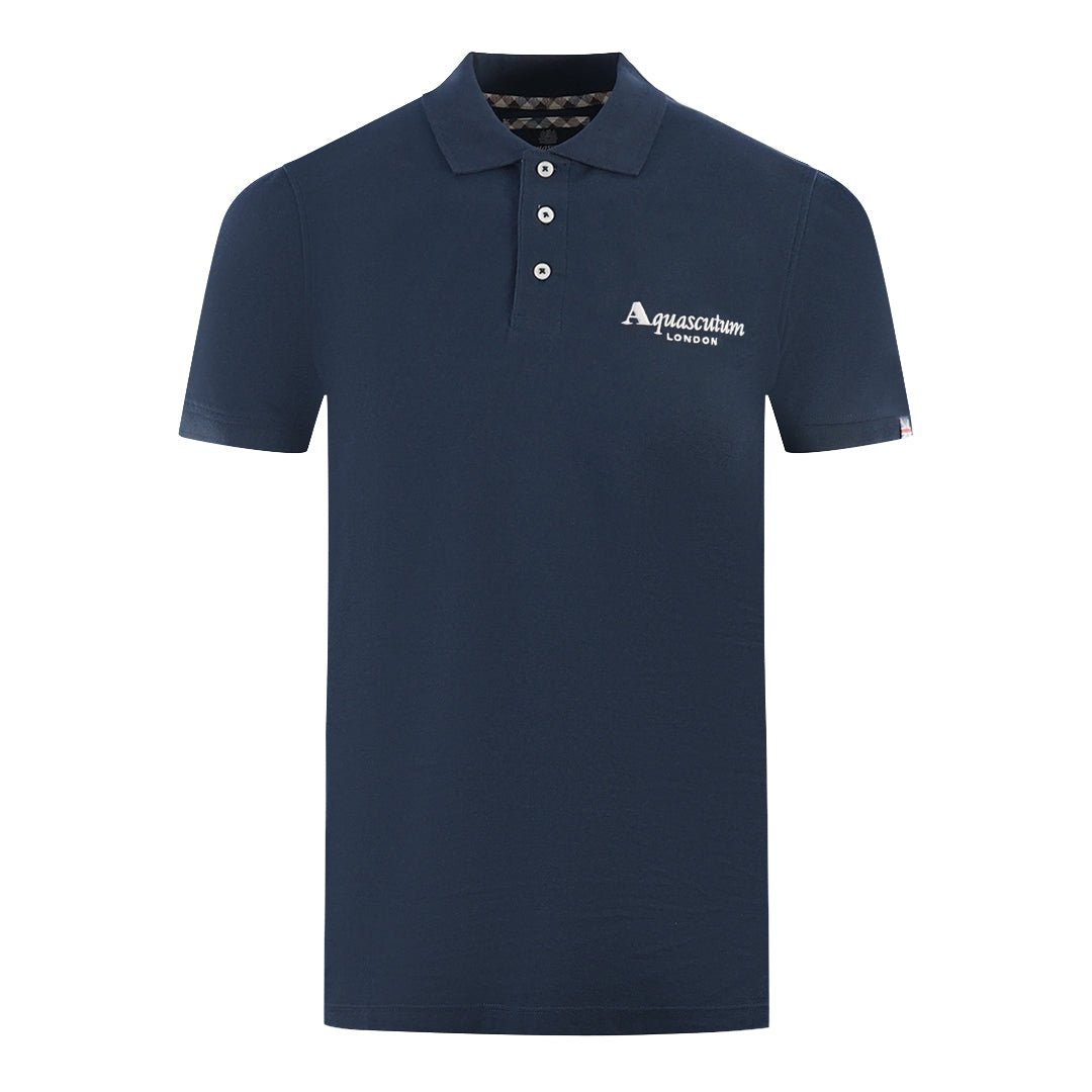Aquascutum London 1851 Navy Blue Polo Shirt