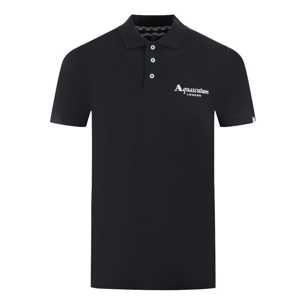 Aquascutum London Classic Black Polo Shirt
