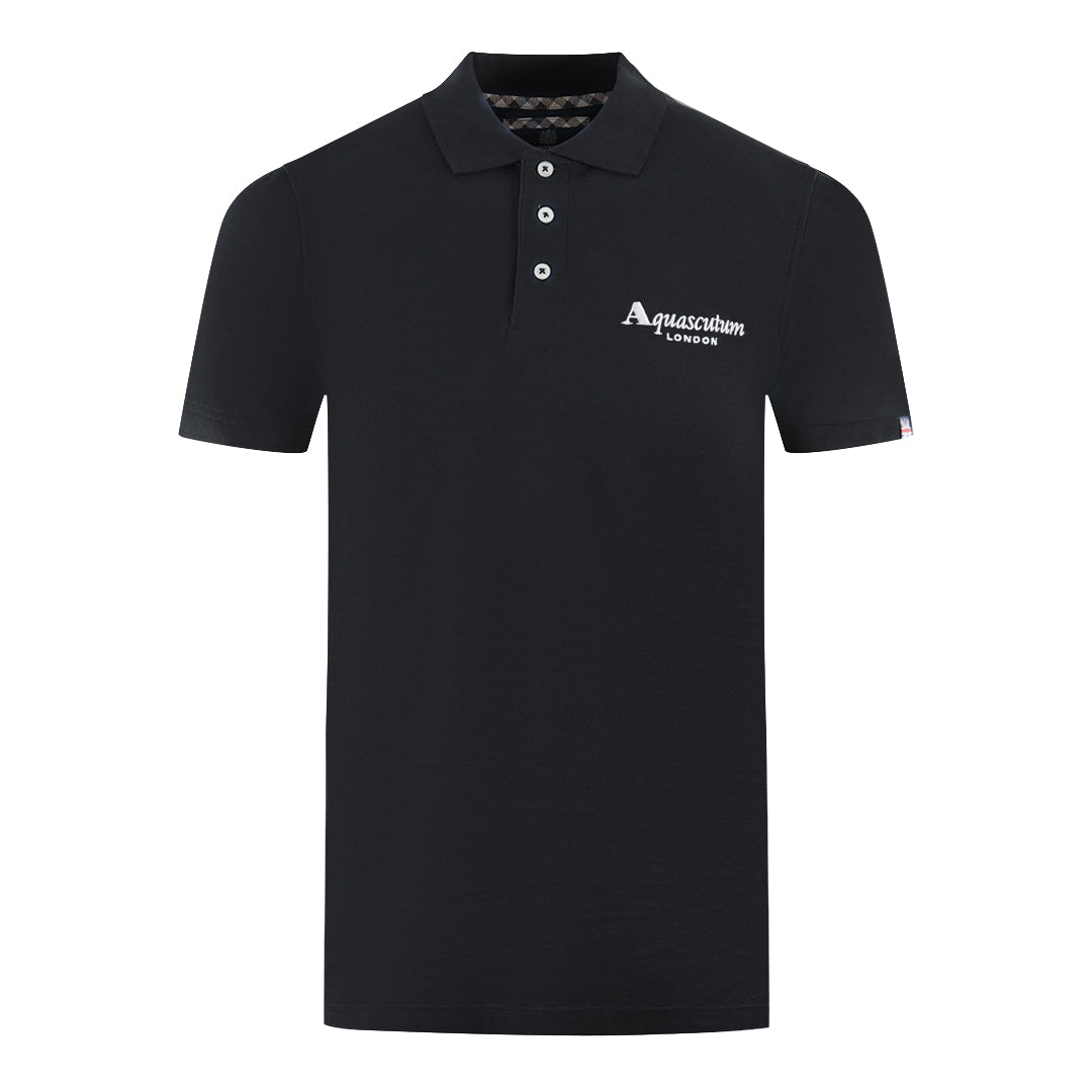 Aquascutum London Classic Black Polo Shirt