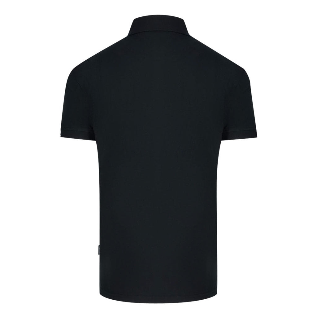 Aquascutum Aldis London Logo Black Polo Shirt