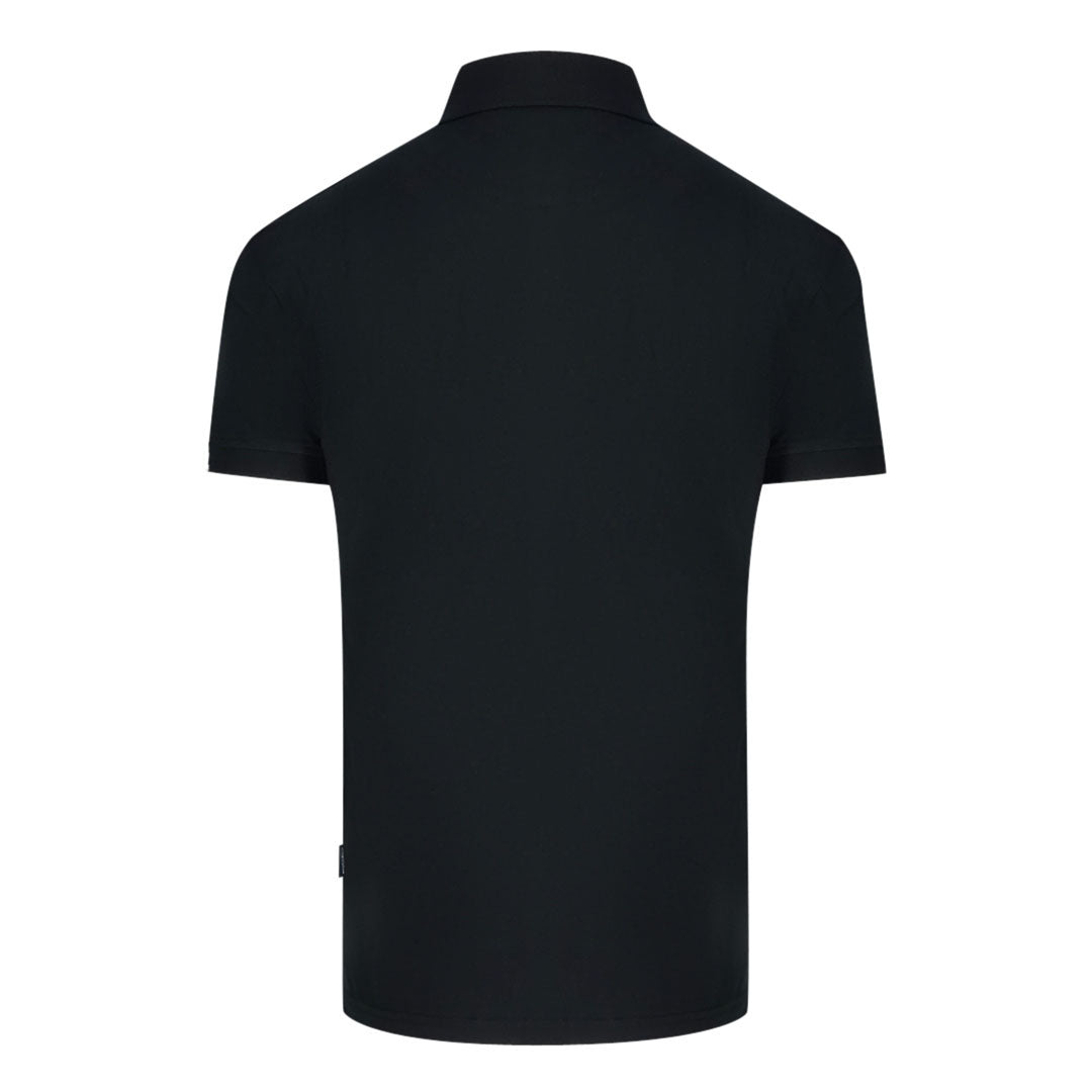 Aquascutum Aldis London Logo Black Polo Shirt