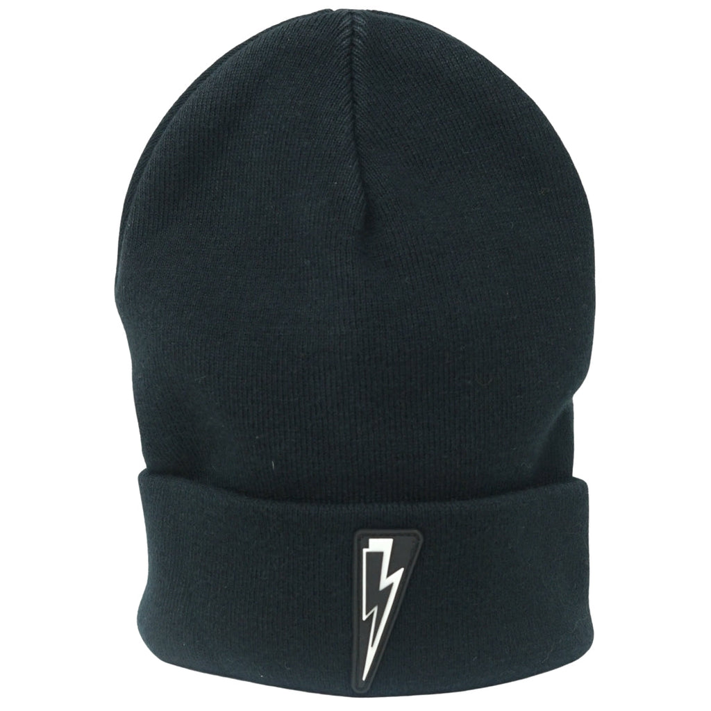 Neil Barrett Bolt Logo Beanie Black Hat PBCP290A N9508 01