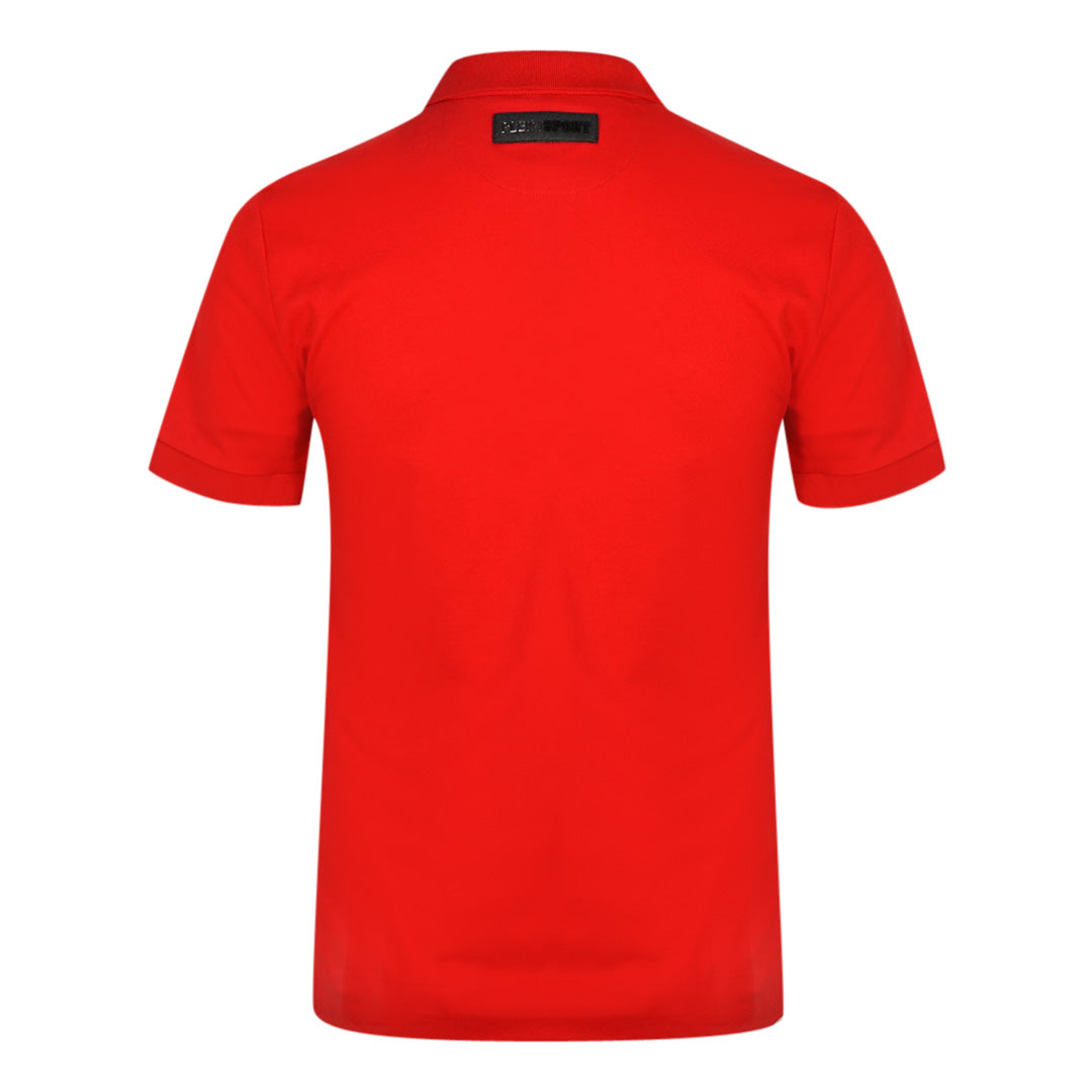 Philipp Plein Sport Circle Chest Logo Red Polo Shirt PIPS1214