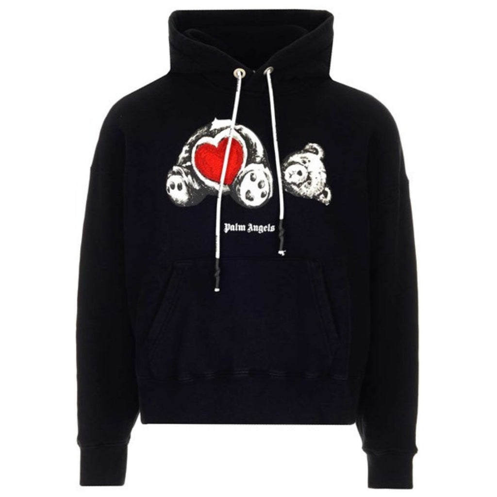 Palm Angels Kill The Bear In Love Black Hoodie PMBB058R21FLE010 1001