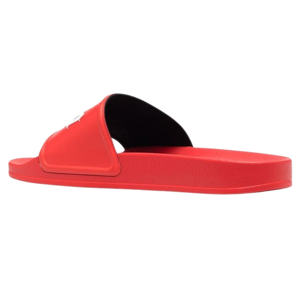 Palm Angels Gothic Print Red Slides PMIC001C99PLA0012501
