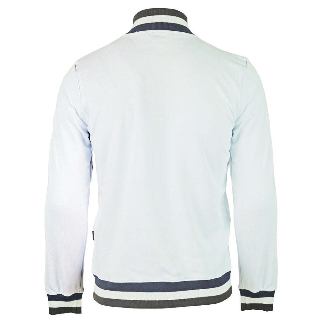 Aquascutum A Logo Zip Sweater White Jacket