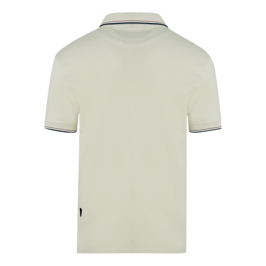 Aquascutum A Logo Biege Polo Shirt QMP010 10