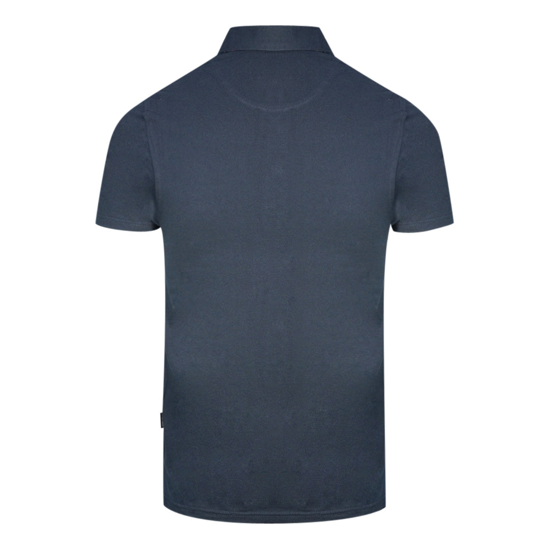Aquascutum Check A Logo Navy Blue Polo Shirt
