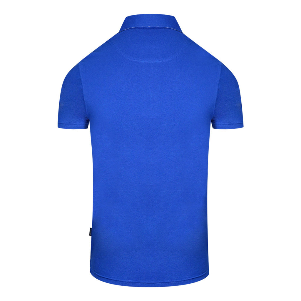 Aquascutum Signature Logo Blue Polo Shirt QMP021 81