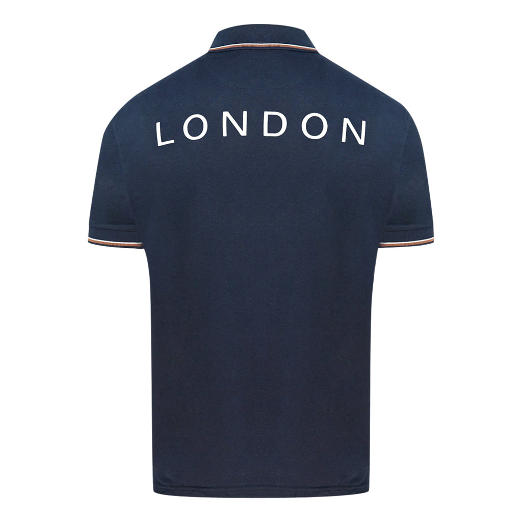 Aquascutum Aldis Crest Blue Polo Shirt