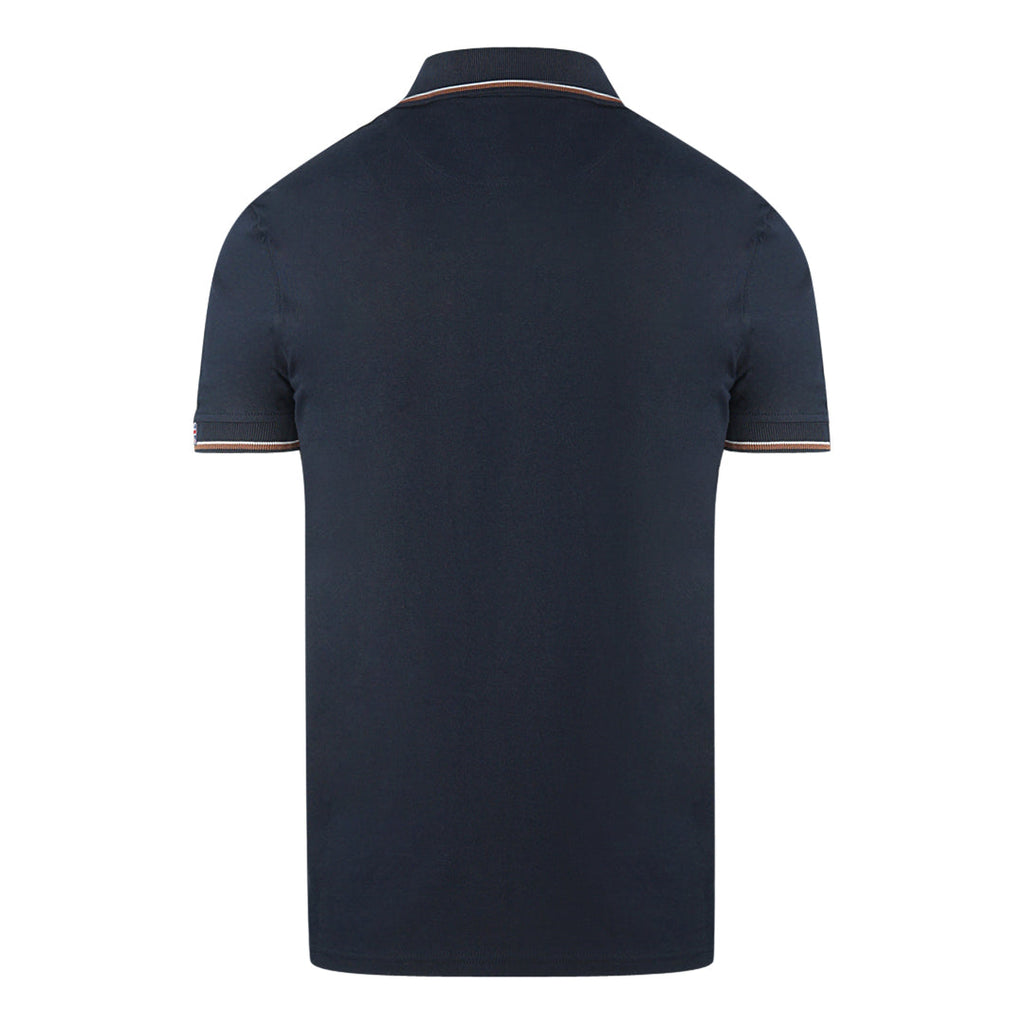 Aquascutum Brand Logo Navy Polo Shirt 1