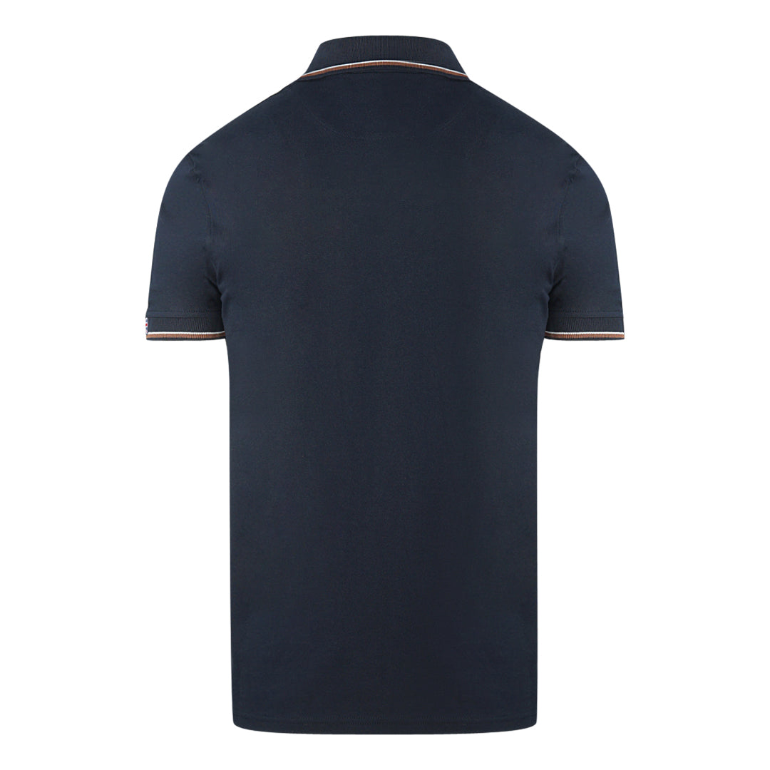 Aquascutum Brand Logo Navy Polo Shirt 1