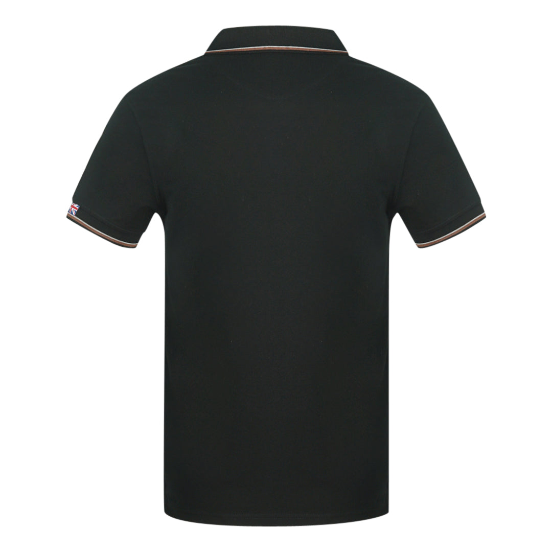 Aquascutum Brand Logo Black Polo Shirt 1