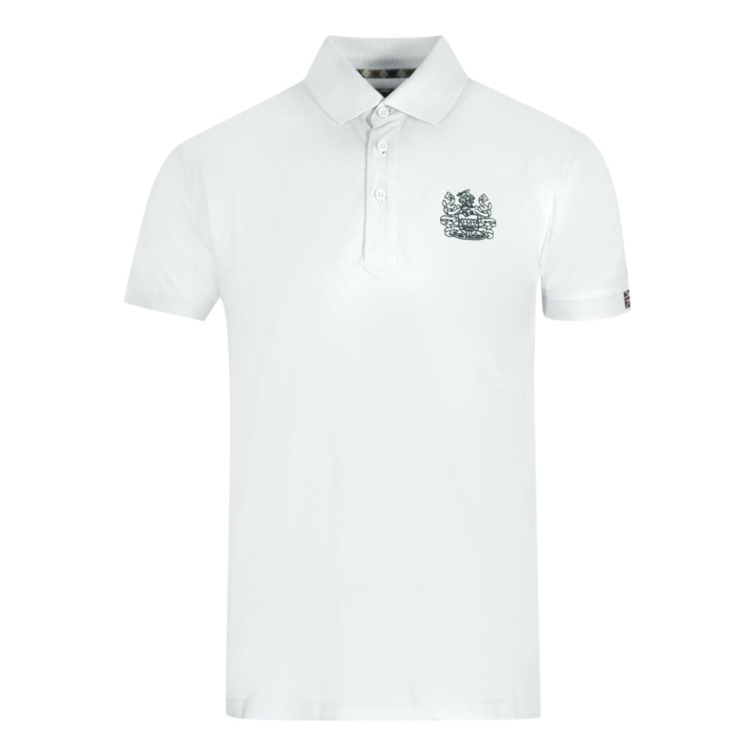 Aquascutum Aldis White Polo Shirt QMP050 01